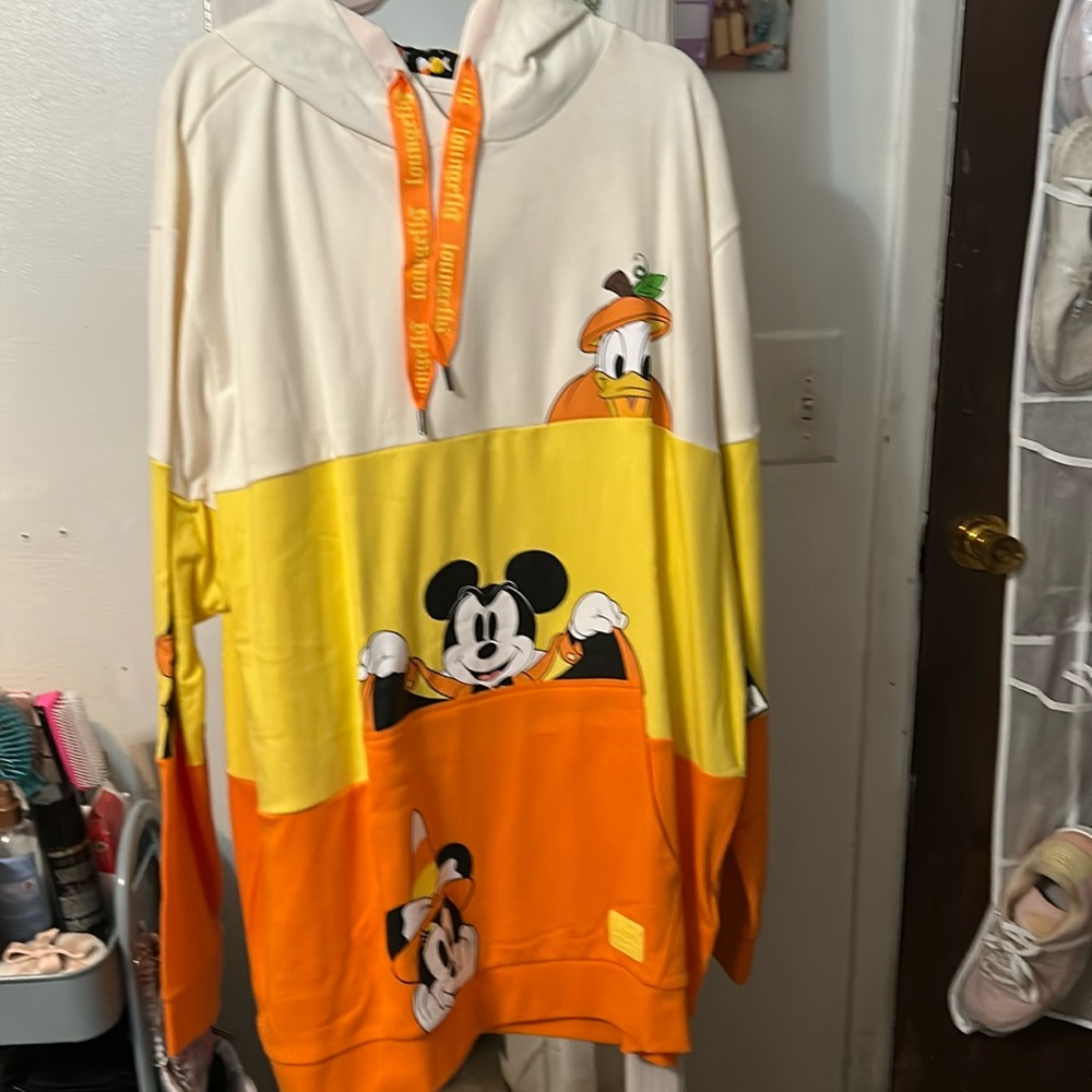 Loungefly Mickey candy corn hoodie